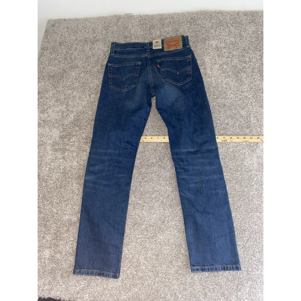 Levi's 511 Slim Fit Stretch Jeans Blue Denim Mens 28x29 Western Work Casual Camo